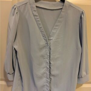 Elegant Light Blue Women's Top